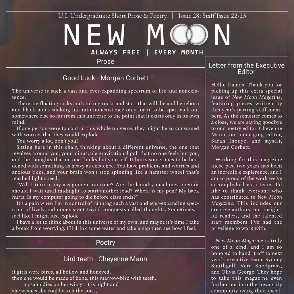 First page of issue 28