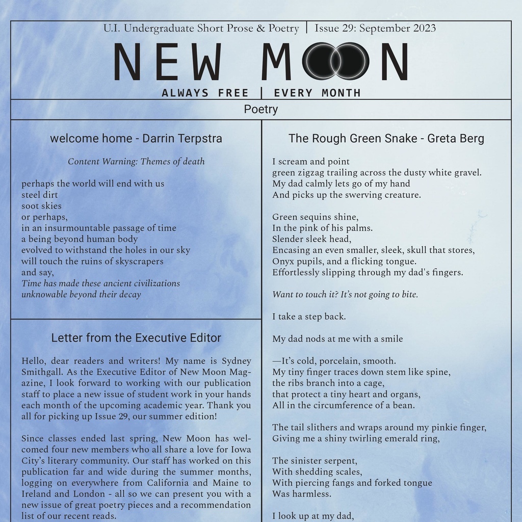 New Moon Issue 29, first page.