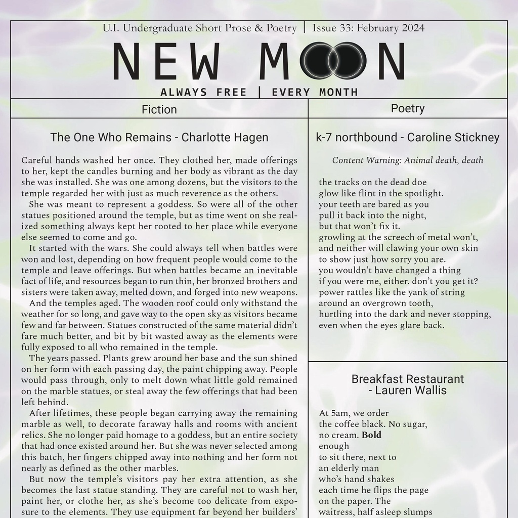 First page of ISsue 33 of New Moon