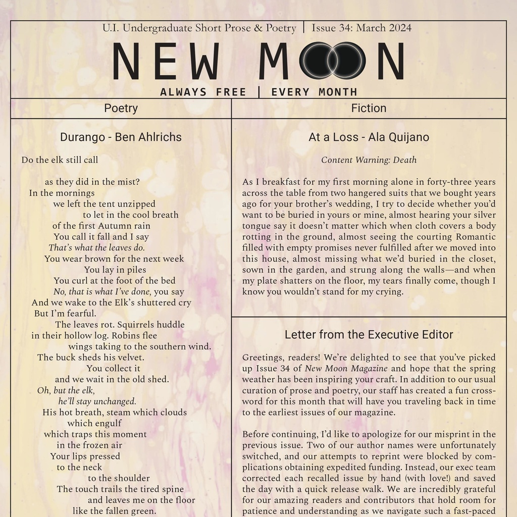 First page of New Moon