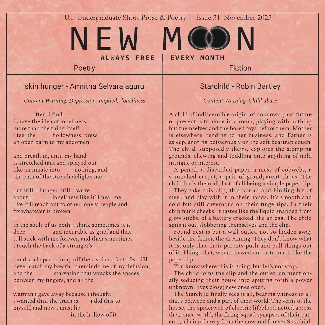 New Moon Magazine The University of Iowa