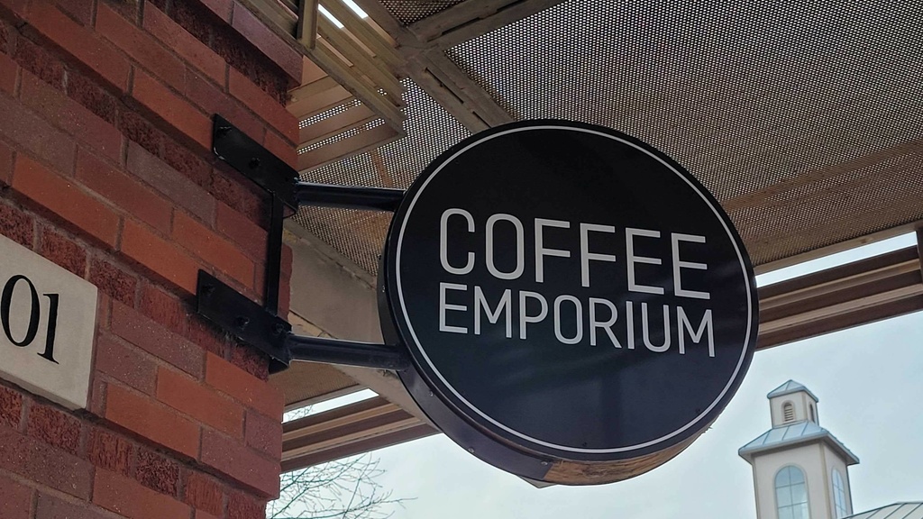 Coffee Emporium door sign